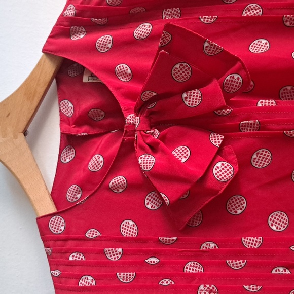 🔥 host pick 🔥 80s red vintage xl dress - polka dot bow tie dress - Extra Large - Picture 6 of 13